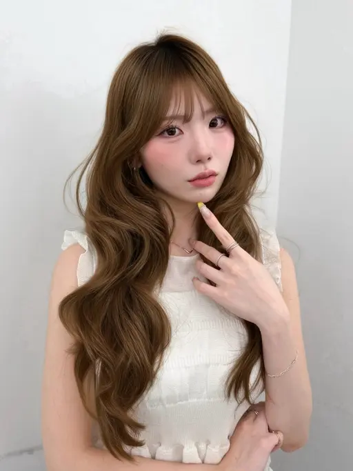 🎀平日指名限定🎀カット➕艶カラー➕AYUNCHEオリジナル1stepトリートメント🤍✨➕コテ巻き🇰🇷