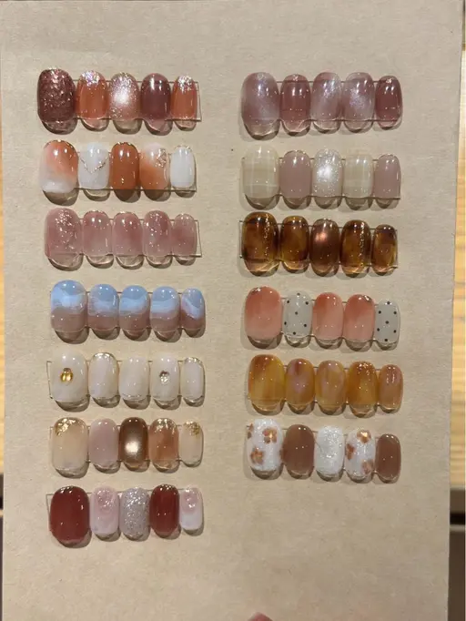 ◆8月平日限定価格◆ 【オフ有】ハンドニュアンスネイル サンプルデザイン 🌼長さ出し1本無料