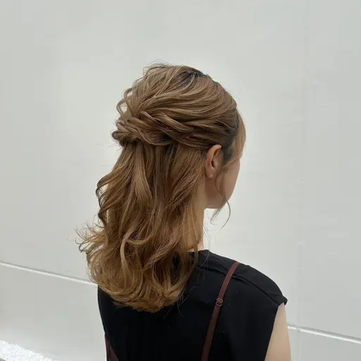 【お出かけ前に🎀】🫧ハーフアップアレンジ🫧デートや結婚式のお呼ばれにもおすすめ💘