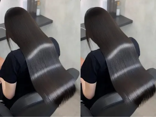 【乾かしただけでまとまる‼️】メンテナンスカット+プレミアム縮毛矯正