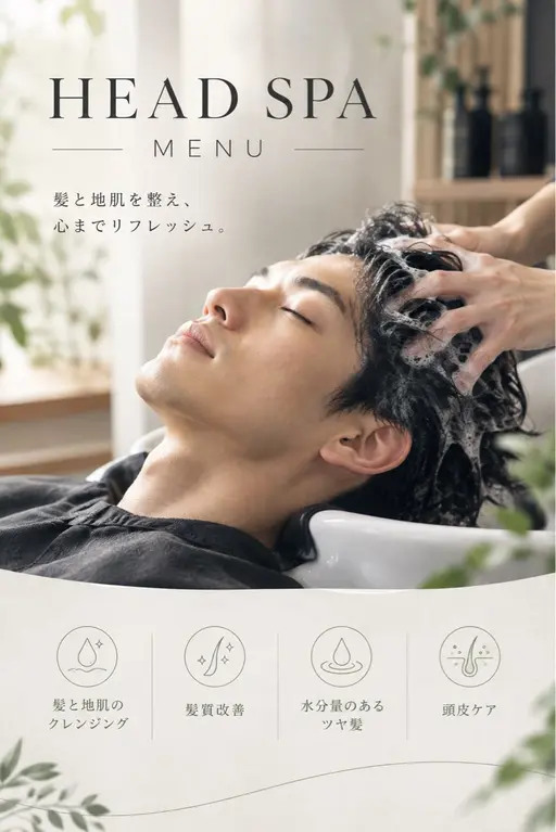 ✨極上ヘッドスパ(15分)+似合わせカット✨※学生🈹🙆🏻♂️