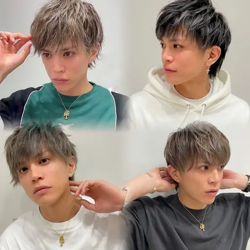 🩷人気No.1 👼🏻🪽ミニモ限定カット🩷【センターパート/フェザーパーマ/マッシュ/中性ウルフ/メンズカット】