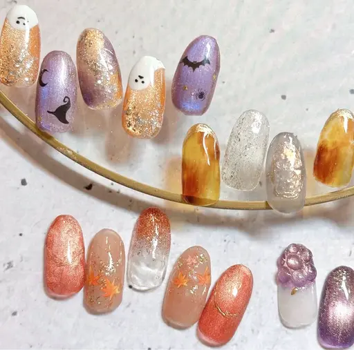 Autumn design nail👻🍁