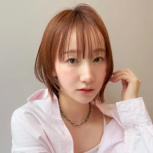 🌹迷ったらコレ!🌹似合わせ韓国カット🩷+透明感カラー+1stepトリートメント (ショート、ボブ、レイヤー可)