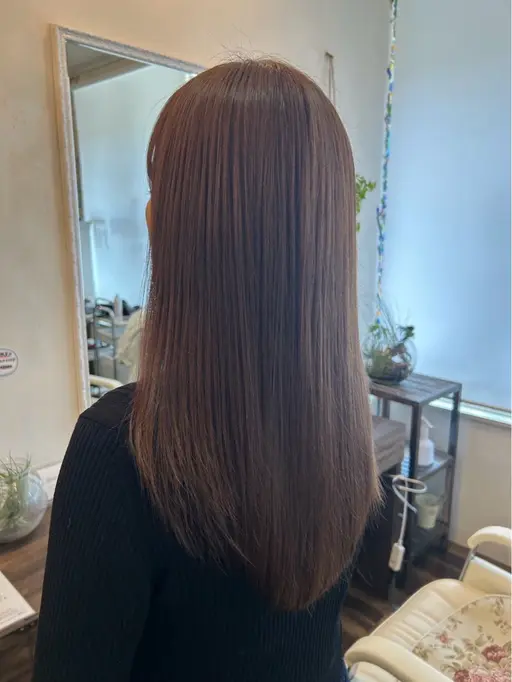 ダメージレス艶カラー➕カット➕予防美容ケア