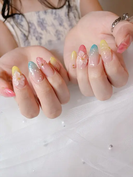 ✨デザインスカルプ✨アクリル長さだし10本➕持ち込みデザイン🌿✨