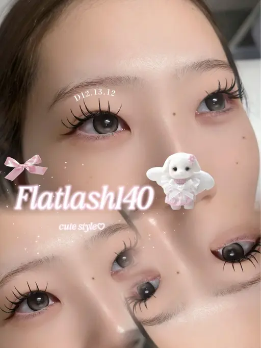 フラットラッシュ付け放題120~140本🉐✨練習モデル募集中‎‎𖤐 ̖́-‬ ※19:00以降➕¥550