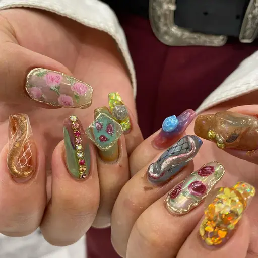 🩷☀️art nail(parts free)