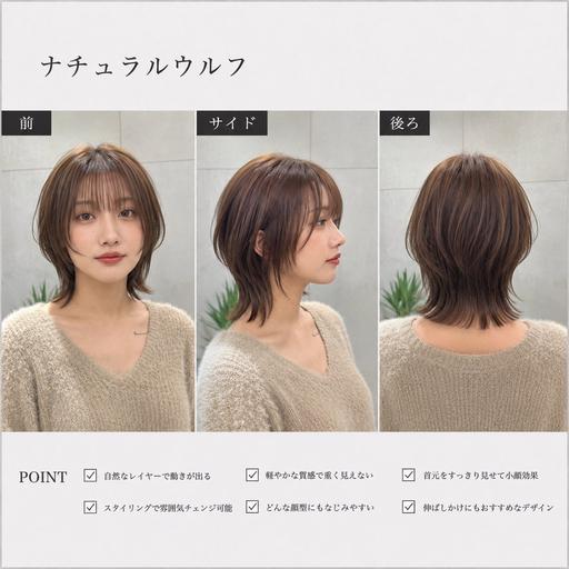 【今だけ限定❣️】ウルフカット🌟➕トリートメント付き！