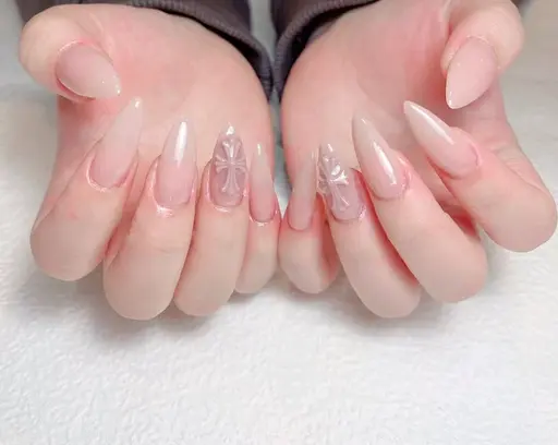 【チップ8🈷️限定】💝チップ長さだしワンカラ―/ラメカラー/クロムパーツ2個無料💝7990¥