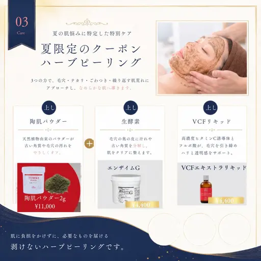【夏限定】男女 毛穴・テカリ・繰り返す肌荒れに剥けないハーブピーリング¥14300