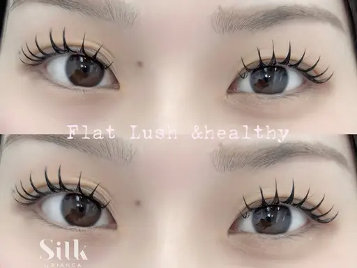 💖&healthyアンドヘルシー フラットラッシュ100~120本&まつげパーマ /マツエク/大宮