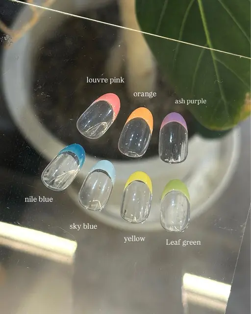 【夏におすすめ🌻】カラーフレンチネイル🌈（🖐🏻ハンド、オフあり）パラジェル⟡.*