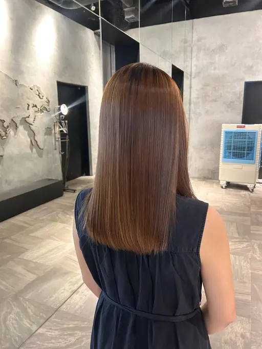 【人気No.1✨️】伸ばし中の方おすすめ❗️前髪カット✂️地毛風ストレート(縮毛矯正)✖️髪質改善トリートメント