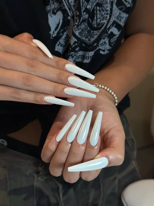 【EXTRA LONG 2XL 】チップ長出し10本 ワンカラネイル💅