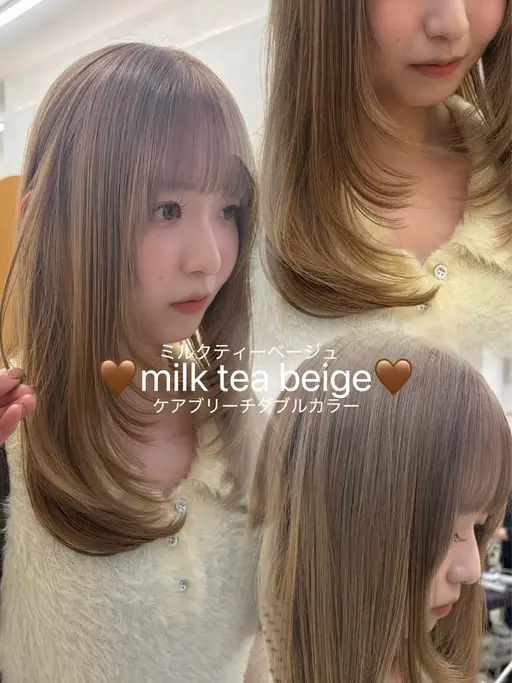 ケアブリーチダブルカラー🤎+カット✂︎(リタッチも🉑)
