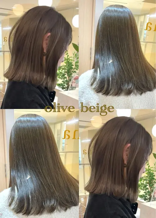 〔 メンテナンスに✨〕前髪カット+透明感ツヤカラー+クイック艶TR🍃🫧