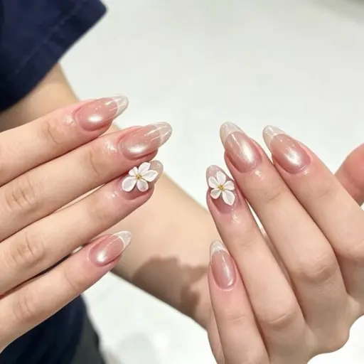 【ジェルオフ無料】マグネット+3Dフラワー