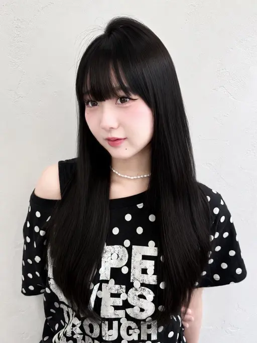 【 大人気 】🪽♡ 韓国艶髪が目指せる暗髪ワンカラー👚🩷+2つの種類からお選びいただけるトリートメント付き✨️