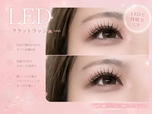LEDフラットラッシュ100本¥5500