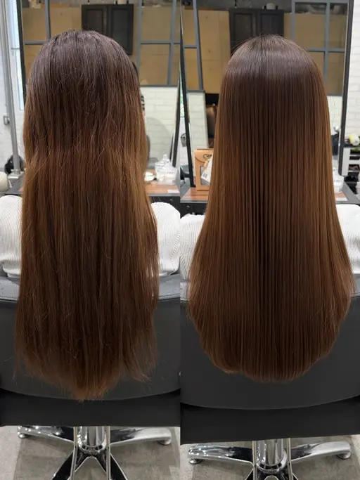 この夏、汗で広がる髪の毛に💇🏻♀️💦カット+プレミアム縮毛矯正👒✨