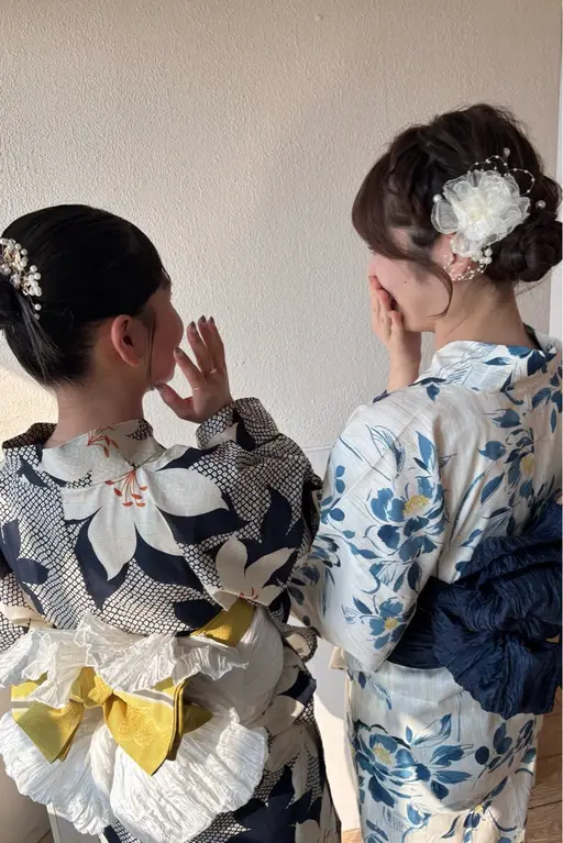 浴衣の着付けとヘアセット🤍♬.*゚