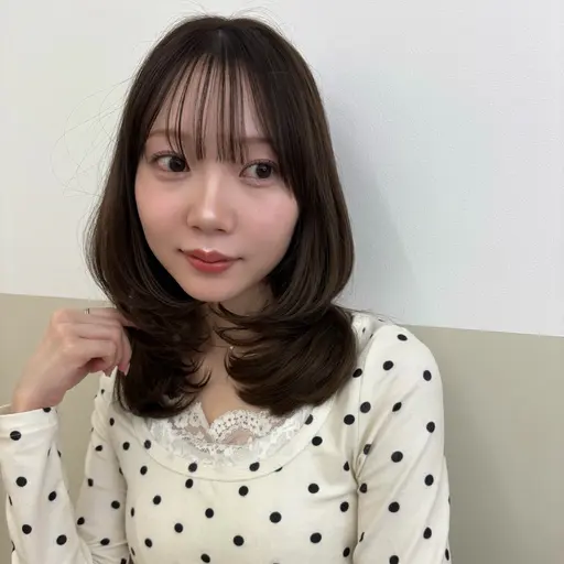 クロスパーマ、前髪カット