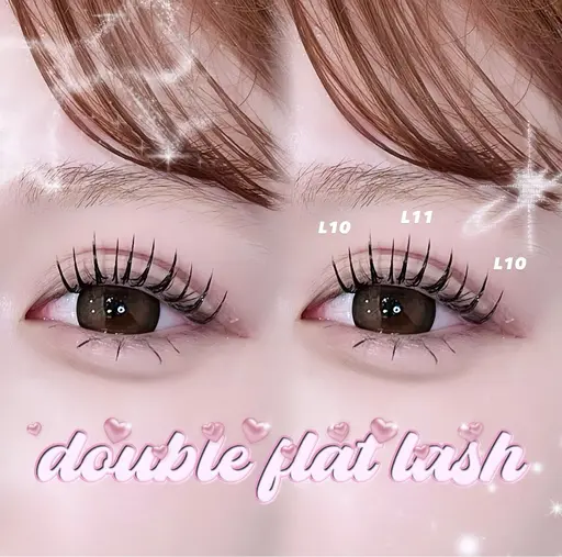 束感アイドルまつ毛👀🎀【Lカール指定】ダブルフラット80~100束🎀📸施術中、施術後撮影させて頂きます!📸