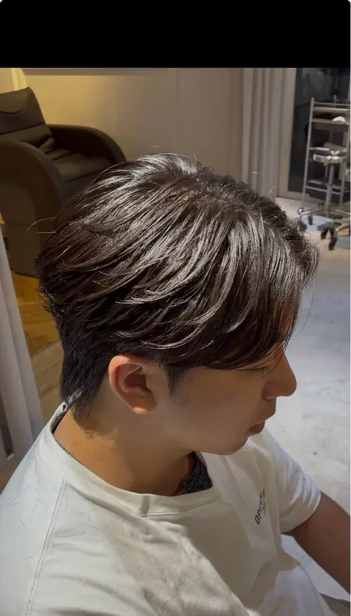 【大人気🔥フェザーパーマ】骨格矯正メンズカット+フェザーパーマ✨軽さ×動きで今っぽいアイロン風質感・柔らかい束感
