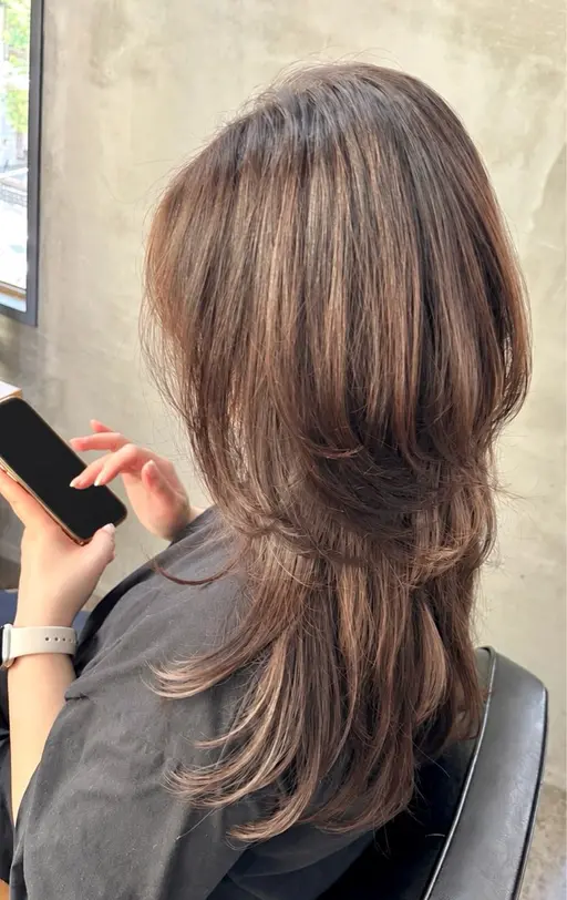 《ロングレイヤー0円カット》ウルフカット・ハッシュカット限定✨