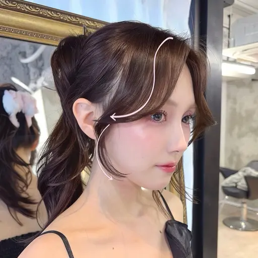小顔になる💞流れる顔周りカット໒꒱➕Aujua5stepトリートメント