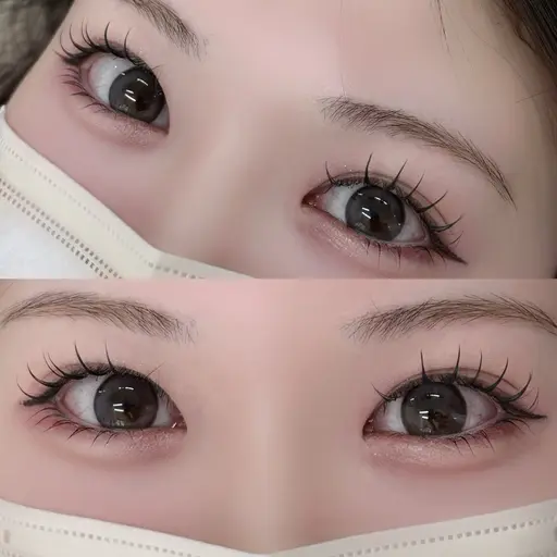 【技術向上モデル🎀】フラットラッシュ120本🫧オフなし(束感CT付き✨)⚪︎目元撮影/口コミ可能な方限定📸
