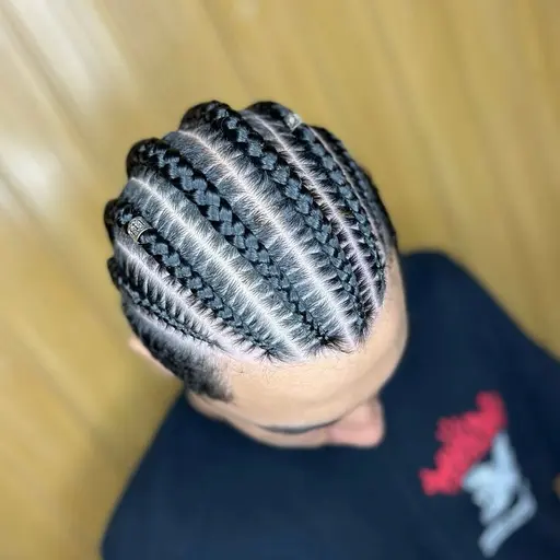 【ヘアセット】地毛コーンロウ【6本まで】