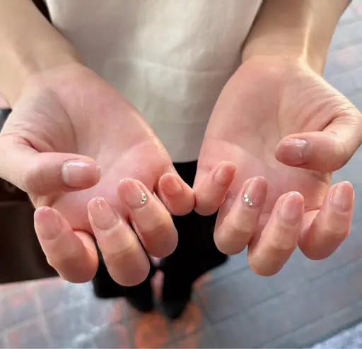 🩵オフなし　HANDオフィスネイル（ピンクベージュ）