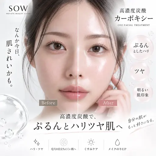 【エステデビュー応援📣】高濃度炭酸カーポキシーでぷるんとハリツヤ肌✨