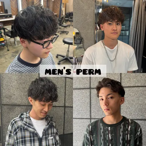 【メンズ限定】カット+パーマ　※波巻き　ツイスト　スパイラルはプラス500円いただきます