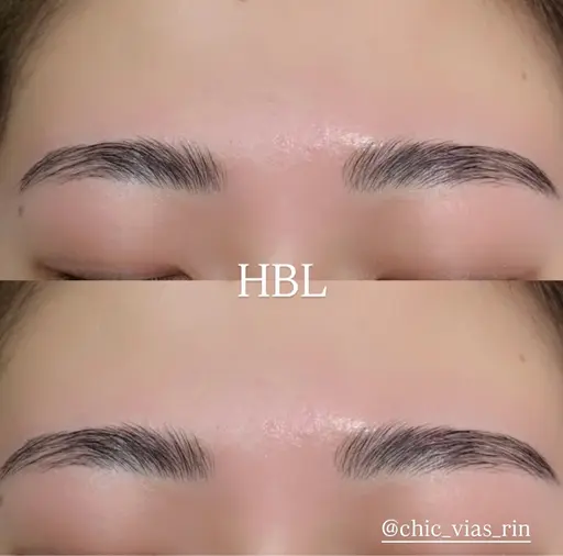 ハリウッドブロウリフト(眉毛流れ矯正、眉Wax、メイク仕上げ✨)+アイブロウブラシ付き