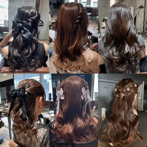 🩵お出かけ前に可愛くチェンジ🩵韓国風巻き髪or簡単アレンジご相談メニュー✨UVカットトリートメントお仕上げ🌷