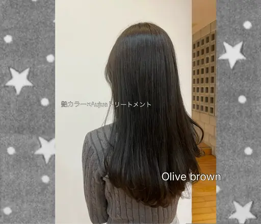 8月限定クーポン🍒◎/すぐ予約可！／艶髪トリートメント＋ワンカラー/透明感カラー/暗めカラー