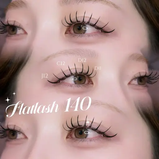 【𝐦𝐢𝐧𝐢𝐦𝐨限定価格‼️♡】フラットラッシュ140本🤍(コーティング仕上げは別途¥400です🐈⬛)