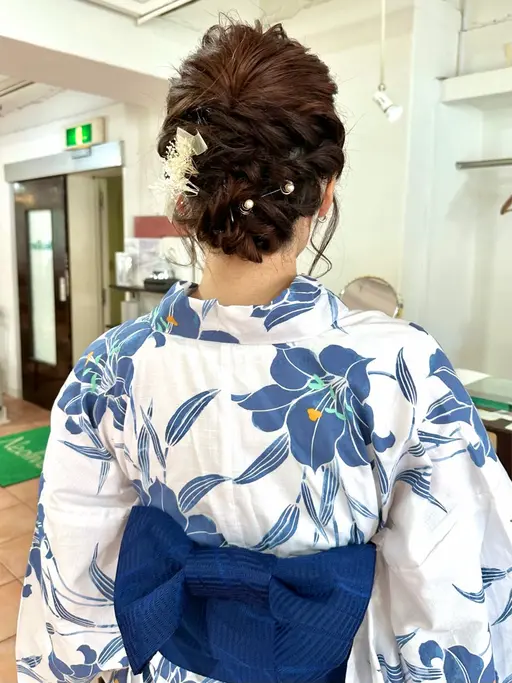 夏のイベントに💖浴衣着付け+ヘアセット(帯アレンジ+¥550)