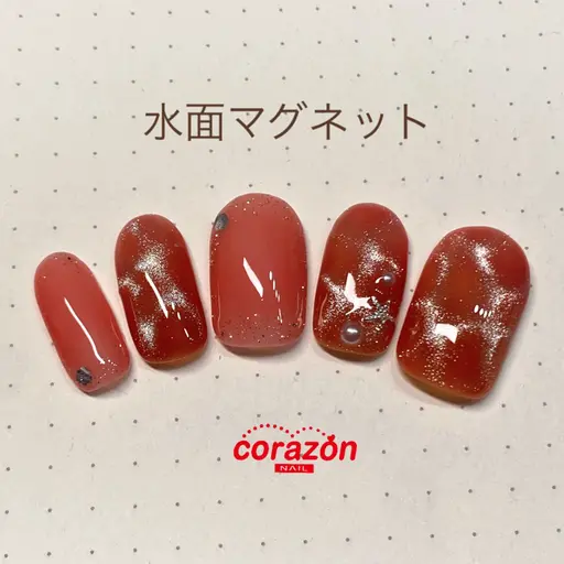 〈ミニモ学割〉ネイルアートモデル【水面マグネット】※ケア無料※来店時オフ無料※¥5400
