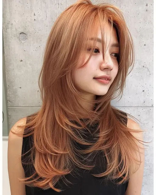 ✨カット+ブリーチなしダブルカラー+Aujua2step トリートメント #韓国#レイヤーカット#透明感カラー