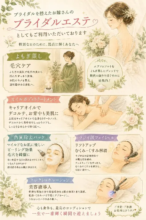 ご新規様専用ミニモ限定sale☘️よもぎ蒸し&フェイシャルラジオ波+角質除去パック+エレクトロポレーション美容液導入