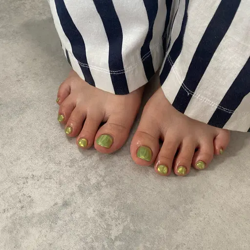 【オフあり】ノンサンディング🦩one color フットネイル