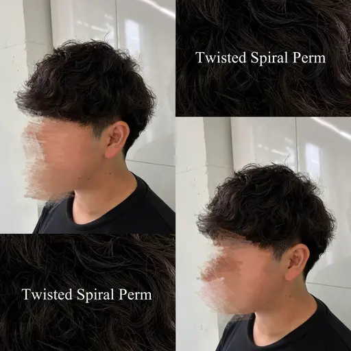 【メンズモデル限定‼️】波巻き・ツイストパーマ＋似合わせカット✂️＋ショートヘッドスパ🫧