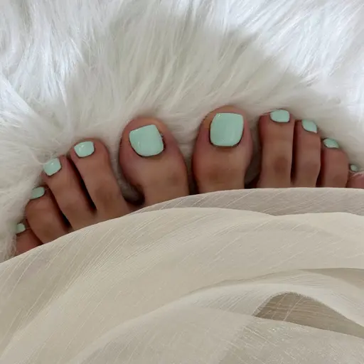 【オフなし】ラメなしフットジェルワンカラー🩵