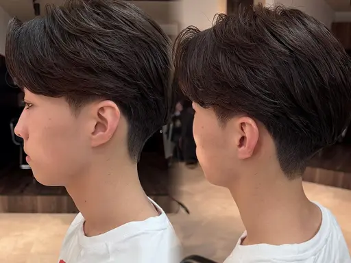メンズカット+毛流れパーマ 🤍
