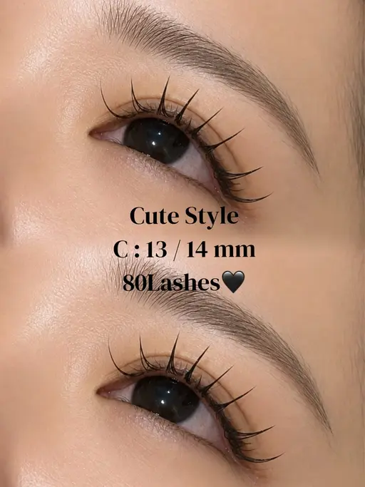 【最高級毛質🖤】フラットラッシュ 80本 ➕ 束感コーティング