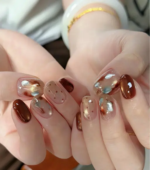 【秋限定】ブラウンニュアンスネイル♡
